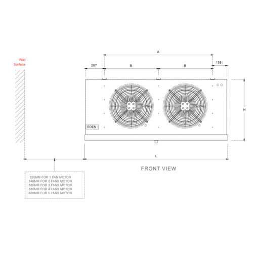 Medium Profile Unit Cooler For Cold Room - Professional Freezer Room ...